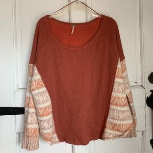 *SOLD ON DEPOP*  Free People Rust Orange Sweater